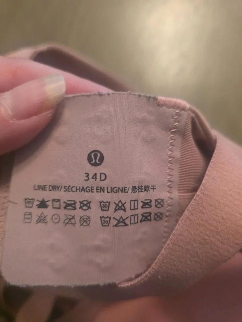 Lululemon Lot of 2 Pink Black Sports Bra size 34D M - GUC